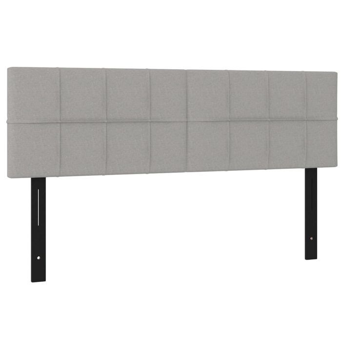 Têtes de lit 2 pcs gris clair 72x5x78/88 cm tissu - Photo n°2