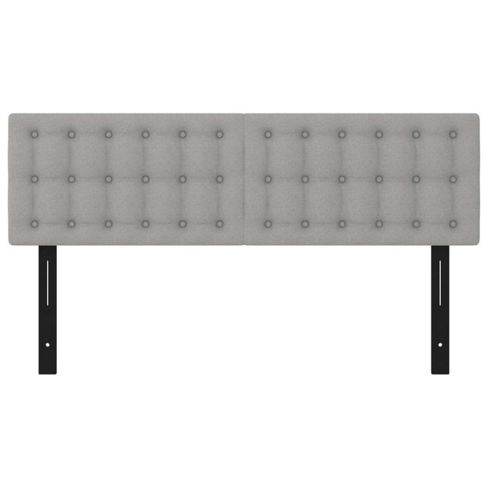 Têtes de lit 2 pcs gris clair 72x5x78/88 cm tissu - Photo n°3