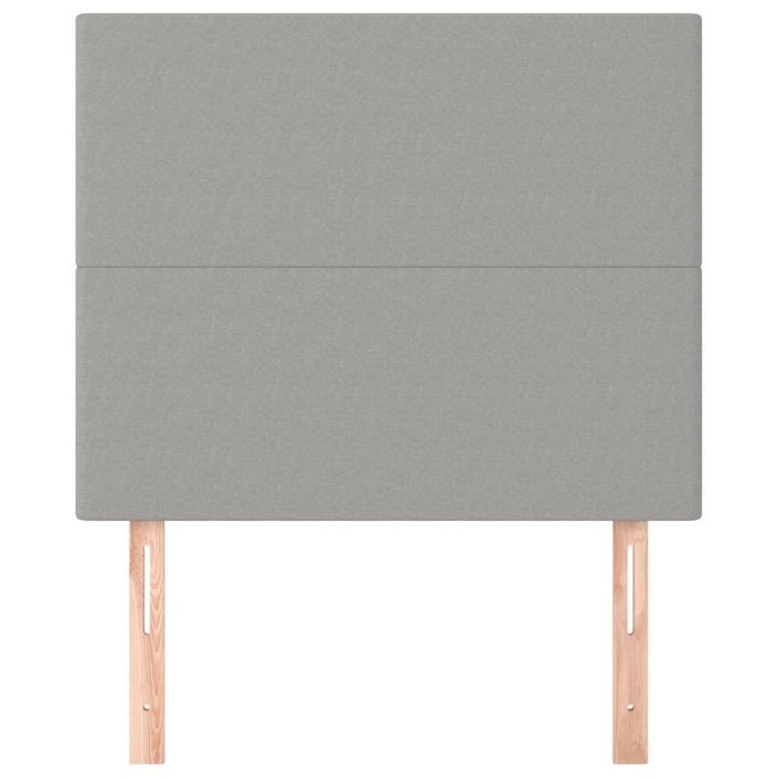 Têtes de lit 2 pcs Gris clair 80x5x78/88 cm Tissu - Photo n°3