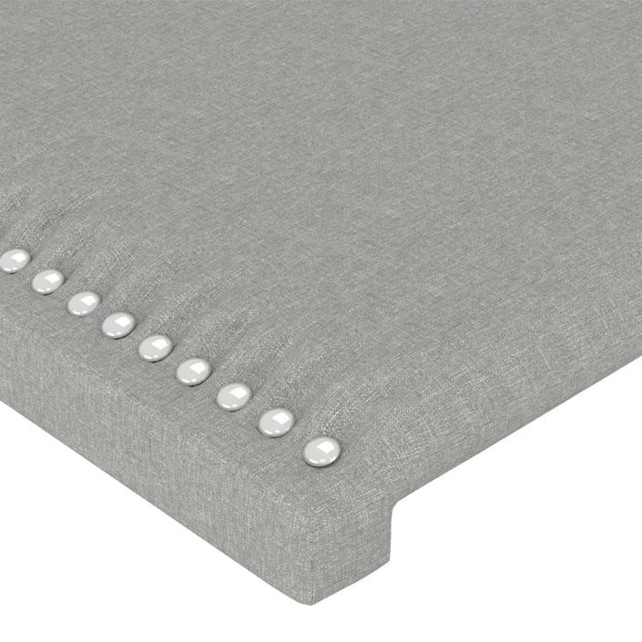 Têtes de lit 2 pcs Gris clair 80x5x78/88 cm Tissu - Photo n°4