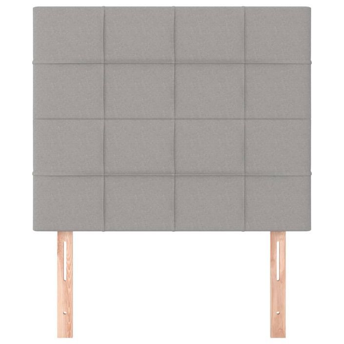 Têtes de lit 2 pcs Gris clair 80x5x78/88 cm Tissu - Photo n°3