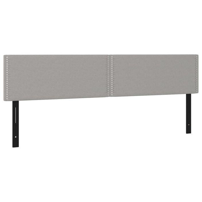 Têtes de lit 2 pcs gris clair 80x5x78/88 cm tissu - Photo n°2