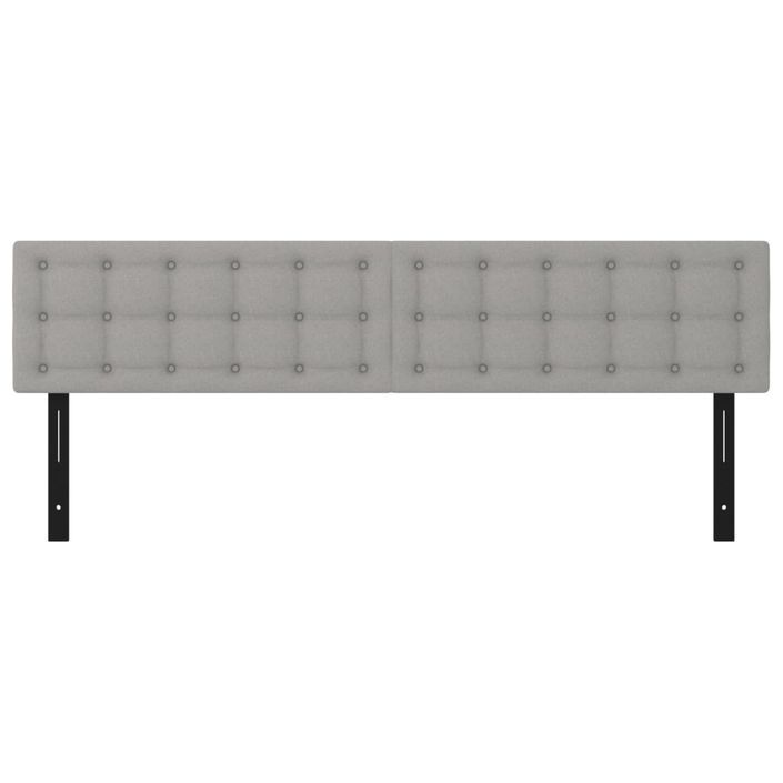 Têtes de lit 2 pcs gris clair 80x5x78/88 cm tissu - Photo n°3