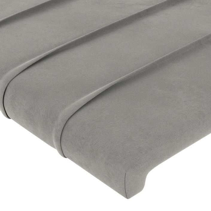 Têtes de lit 2 pcs gris clair 80x5x78/88 cm velours - Photo n°4