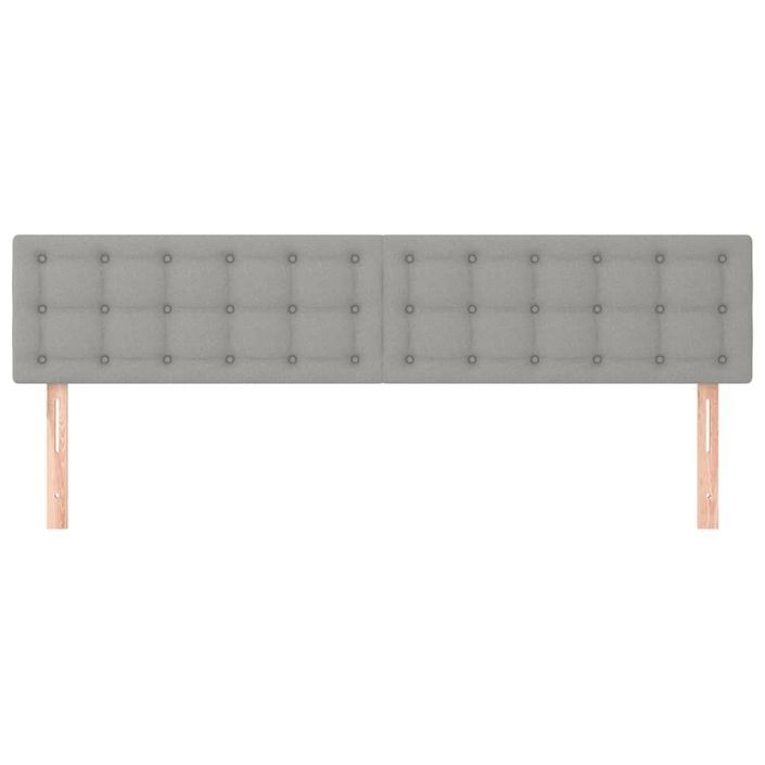 Têtes de lit 2 pcs Gris clair 90x5x78/88 cm Tissu - Photo n°3