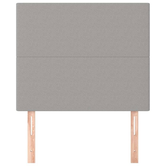 Têtes de lit 2 pcs Gris clair 90x5x78/88 cm Tissu - Photo n°3