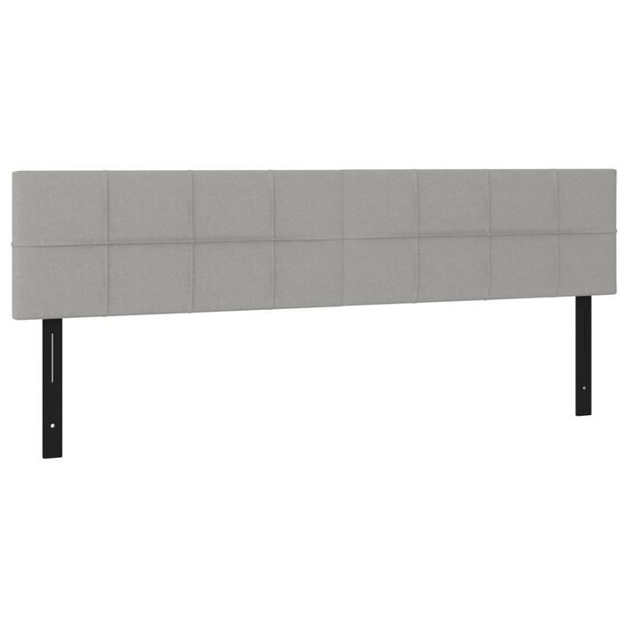 Têtes de lit 2 pcs gris clair 90x5x78/88 cm tissu - Photo n°2