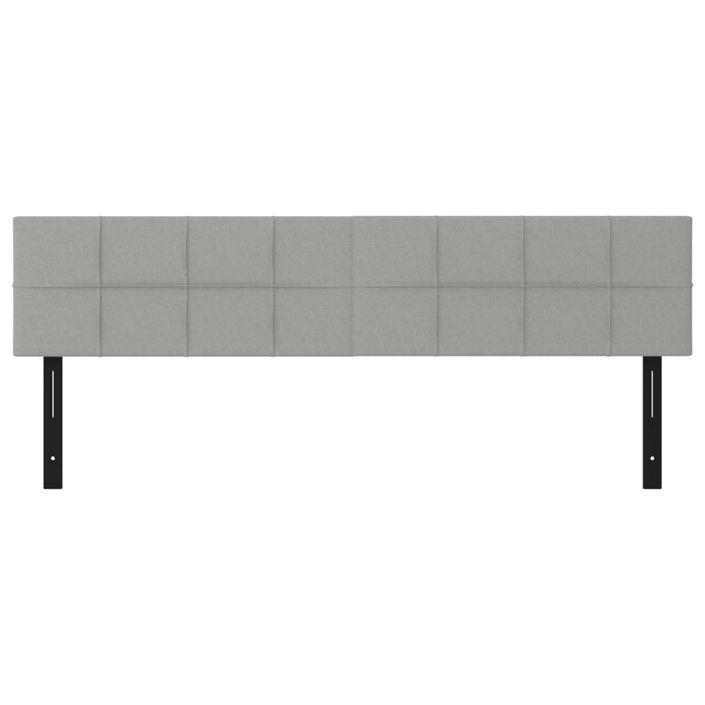 Têtes de lit 2 pcs gris clair 90x5x78/88 cm tissu - Photo n°3