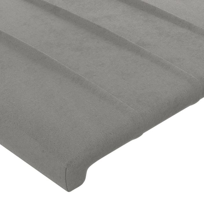 Têtes de lit 2 pcs Gris clair 90x5x78/88 cm Velours - Photo n°4