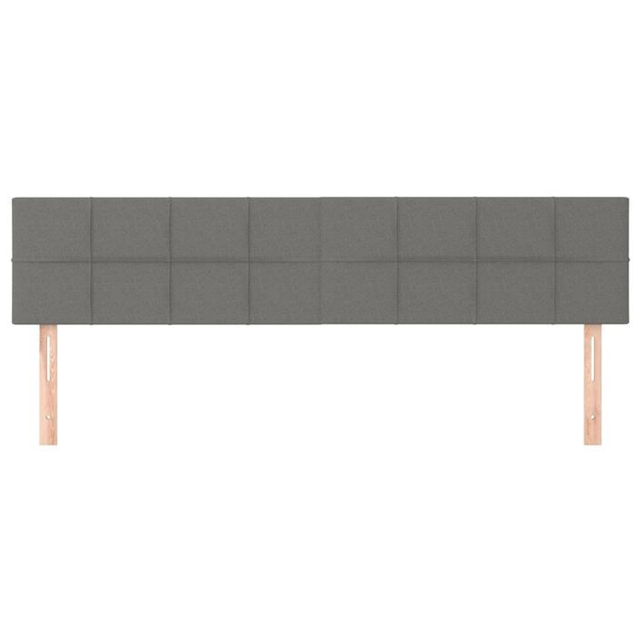 Têtes de lit 2 pcs Gris foncé 100x5x78/88 cm Tissu - Photo n°3