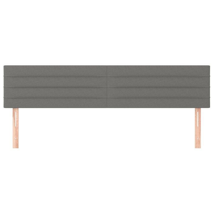 Têtes de lit 2 pcs Gris foncé 100x5x78/88 cm Tissu - Photo n°3