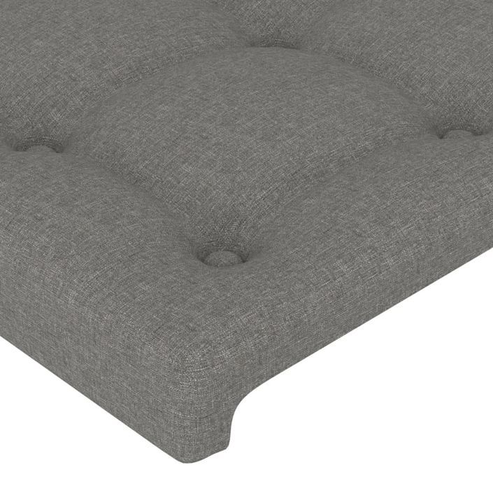 Têtes de lit 2 pcs Gris foncé 100x5x78/88 cm Tissu - Photo n°4