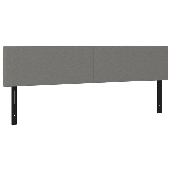 Têtes de lit 2 pcs gris foncé 100x5x78/88 cm tissu - Photo n°2