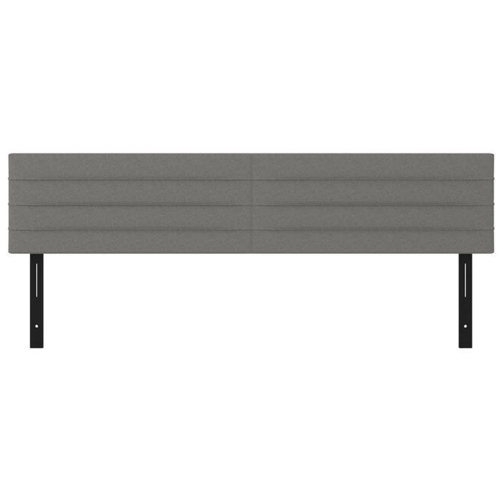 Têtes de lit 2 pcs gris foncé 100x5x78/88 cm tissu - Photo n°3