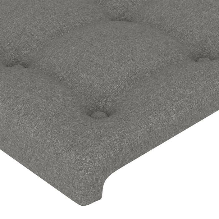 Têtes de lit 2 pcs gris foncé 100x5x78/88 cm tissu - Photo n°4