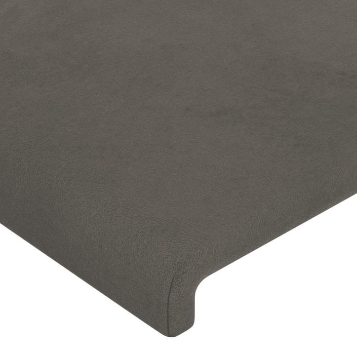 Têtes de lit 2 pcs Gris foncé 100x5x78/88 cm Velours - Photo n°4