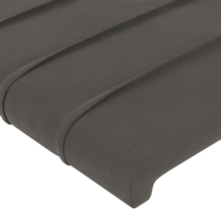 Têtes de lit 2 pcs Gris foncé 100x5x78/88 cm Velours - Photo n°4