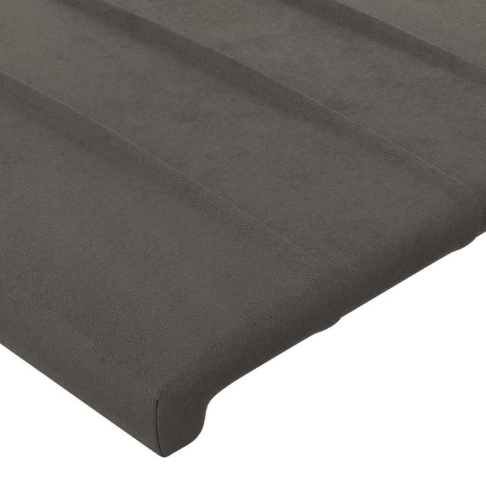 Têtes de lit 2 pcs Gris foncé 100x5x78/88 cm Velours - Photo n°4