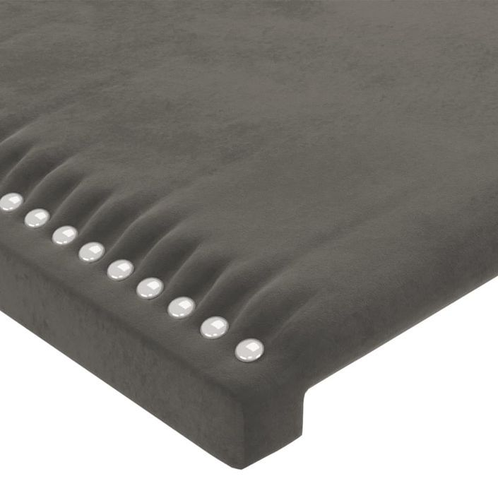 Têtes de lit 2 pcs gris foncé 100x5x78/88 cm velours - Photo n°4