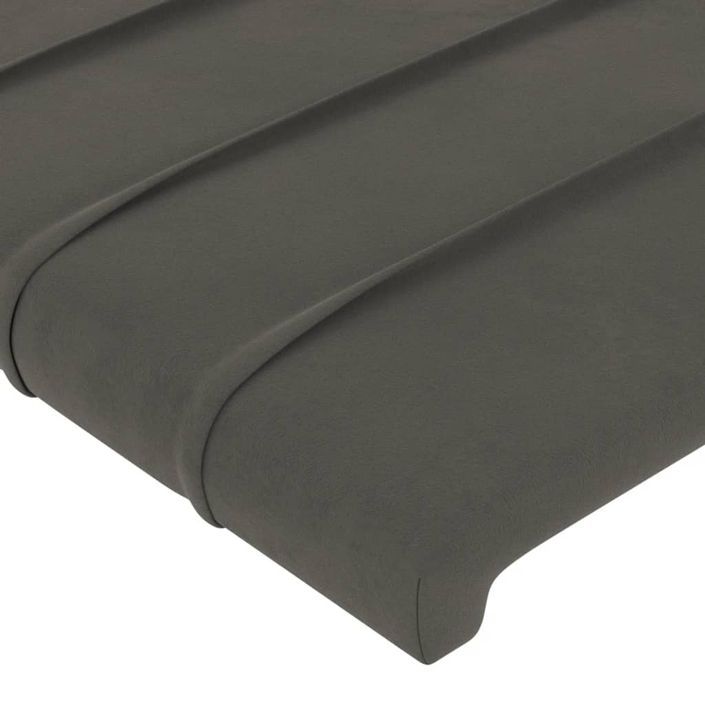 Têtes de lit 2 pcs gris foncé 100x5x78/88 cm velours - Photo n°4