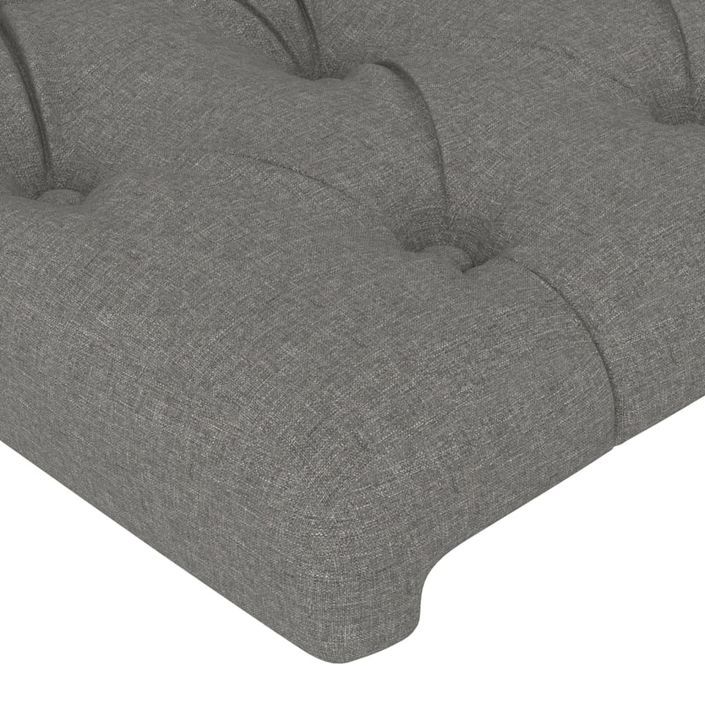 Têtes de lit 2 pcs Gris foncé 100x7x78/88 cm Tissu - Photo n°4