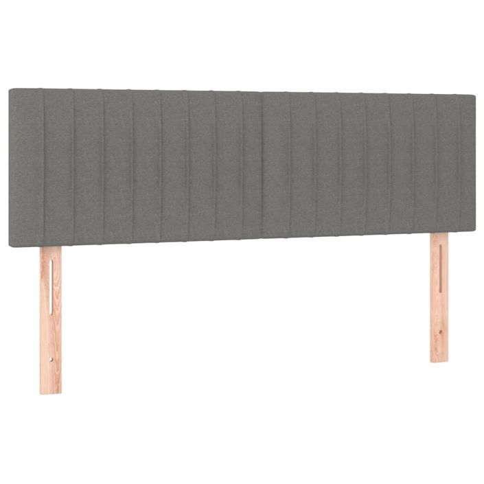 Têtes de lit 2 pcs Gris foncé 72x5x78/88 cm Tissu - Photo n°2