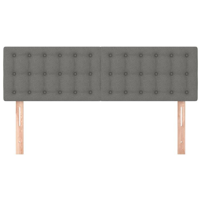 Têtes de lit 2 pcs Gris foncé 72x5x78/88 cm Tissu - Photo n°3