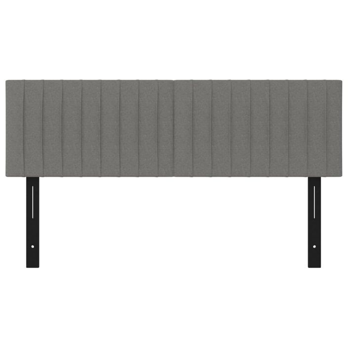 Têtes de lit 2 pcs gris foncé 72x5x78/88 cm tissu - Photo n°3