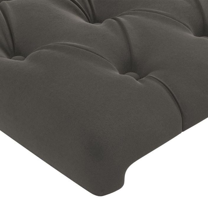 Têtes de lit 2 pcs gris foncé 72x7x78/88 cm velours - Photo n°4