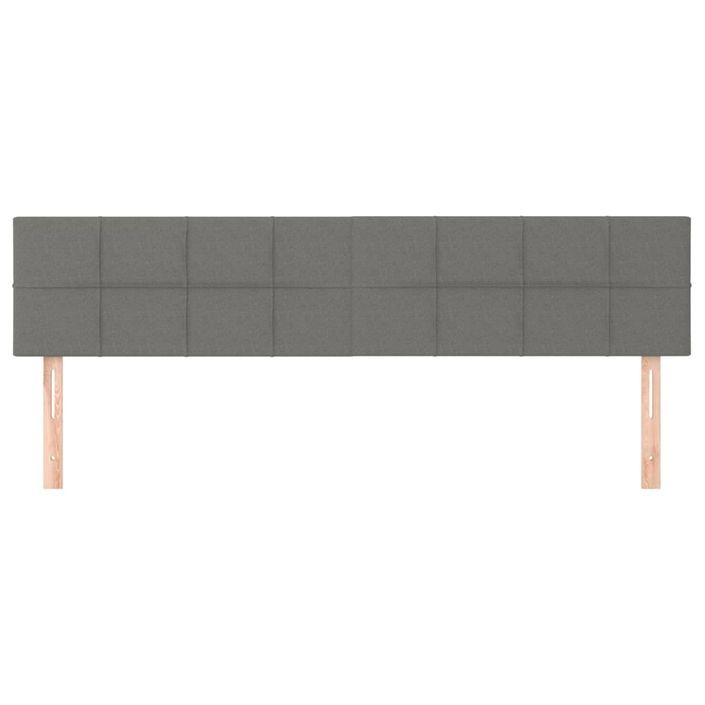 Têtes de lit 2 pcs Gris foncé 80x5x78/88 cm Tissu - Photo n°3