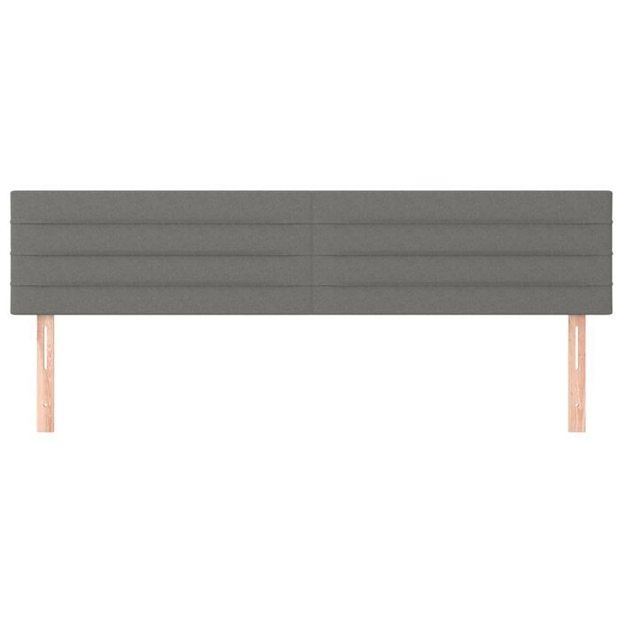 Têtes de lit 2 pcs Gris foncé 80x5x78/88 cm Tissu - Photo n°3