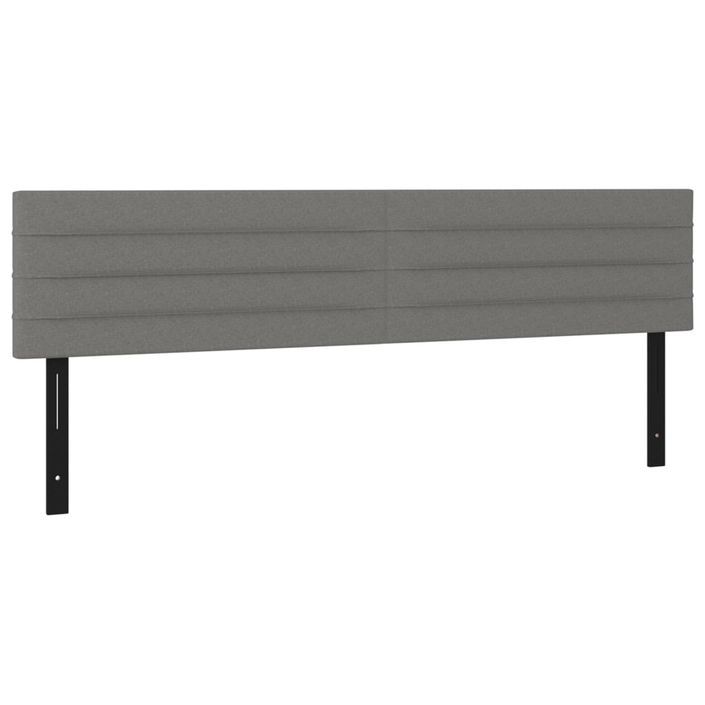 Têtes de lit 2 pcs gris foncé 80x5x78/88 cm tissu - Photo n°2