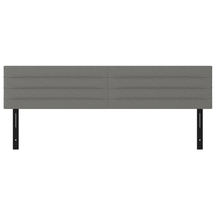 Têtes de lit 2 pcs gris foncé 80x5x78/88 cm tissu - Photo n°3