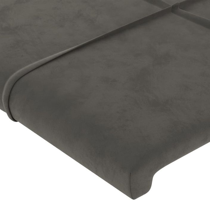 Têtes de lit 2 pcs Gris foncé 80x5x78/88 cm Velours - Photo n°4