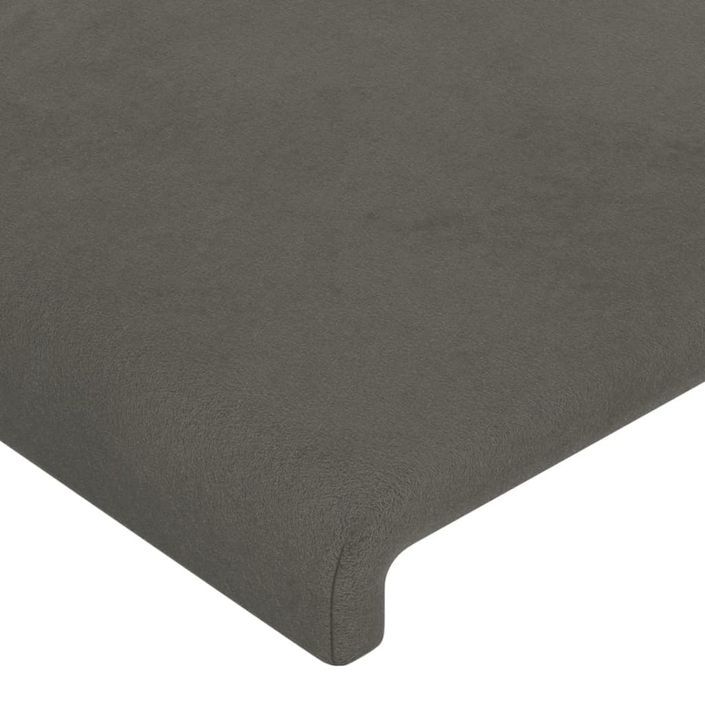 Têtes de lit 2 pcs Gris foncé 90x5x78/88 cm Velours - Photo n°4