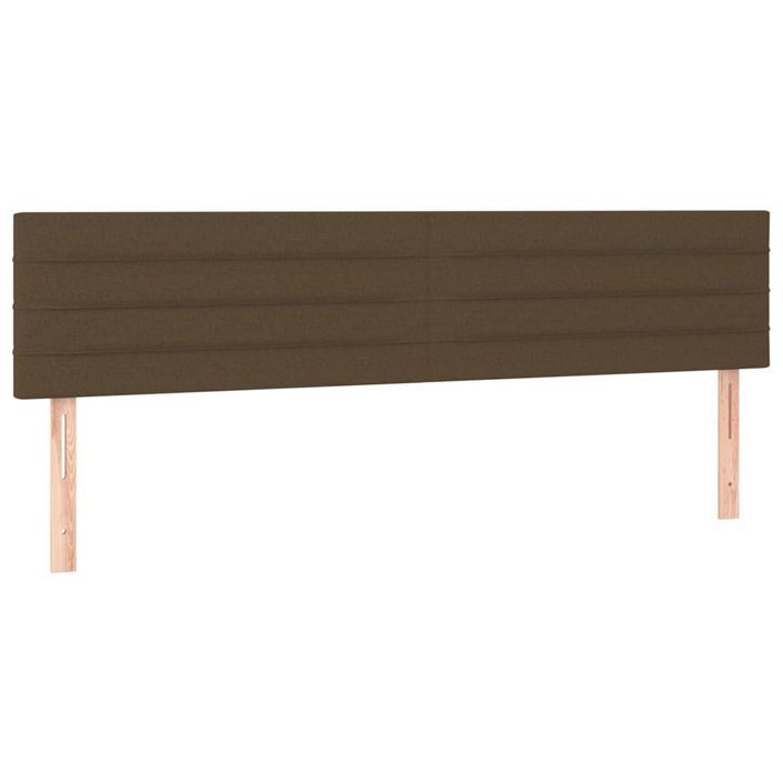 Têtes de lit 2 pcs Marron Foncé 100x5x78/88 cm Tissu - Photo n°2