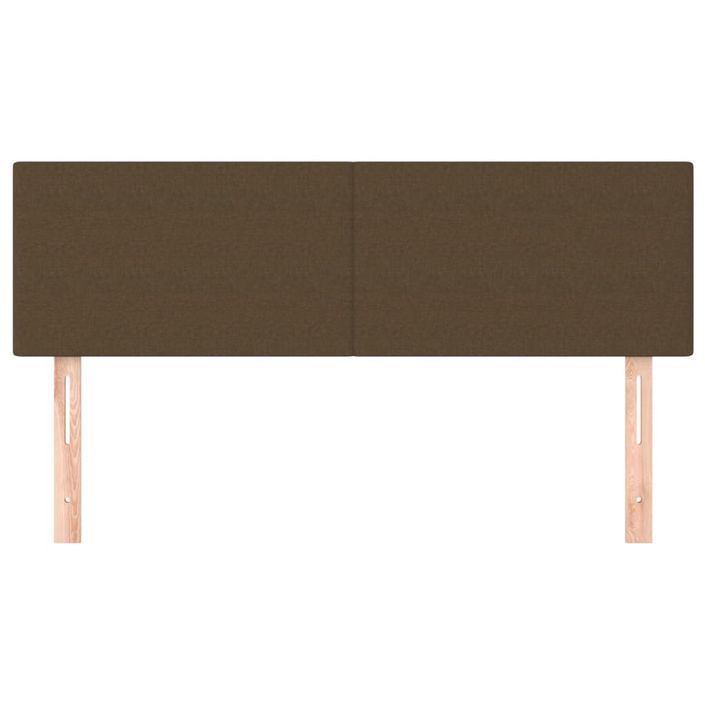 Têtes de lit 2 pcs Marron foncé 72x5x78/88 cm Tissu - Photo n°3