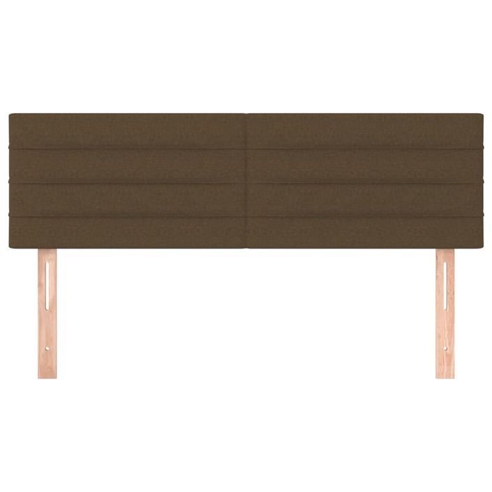 Têtes de lit 2 pcs Marron foncé 72x5x78/88 cm Tissu - Photo n°3