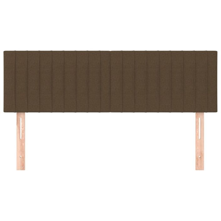 Têtes de lit 2 pcs Marron foncé 72x5x78/88 cm Tissu - Photo n°3