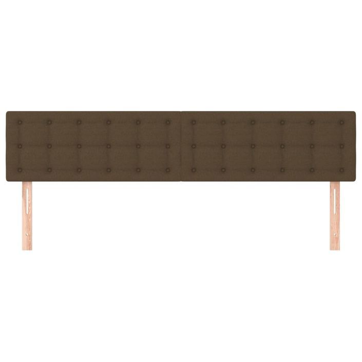 Têtes de lit 2 pcs Marron Foncé 80x5x78/88 cm Tissu - Photo n°3