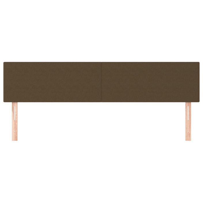 Têtes de lit 2 pcs Marron Foncé 90x5x78/88 cm Tissu - Photo n°3