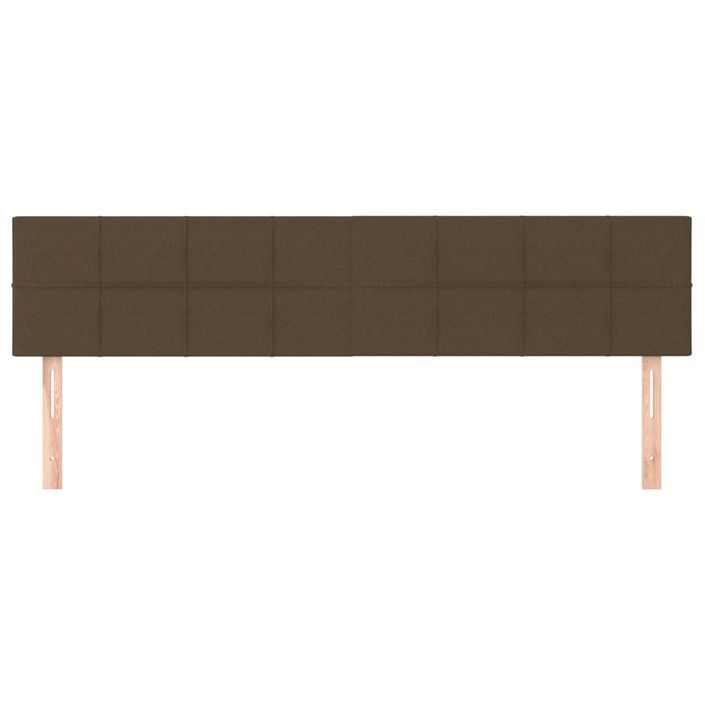 Têtes de lit 2 pcs Marron Foncé 90x5x78/88 cm Tissu - Photo n°3