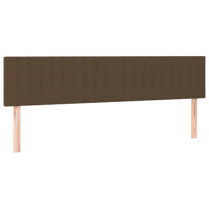 Têtes de lit 2 pcs Marron Foncé 90x5x78/88 cm Tissu - Photo n°2