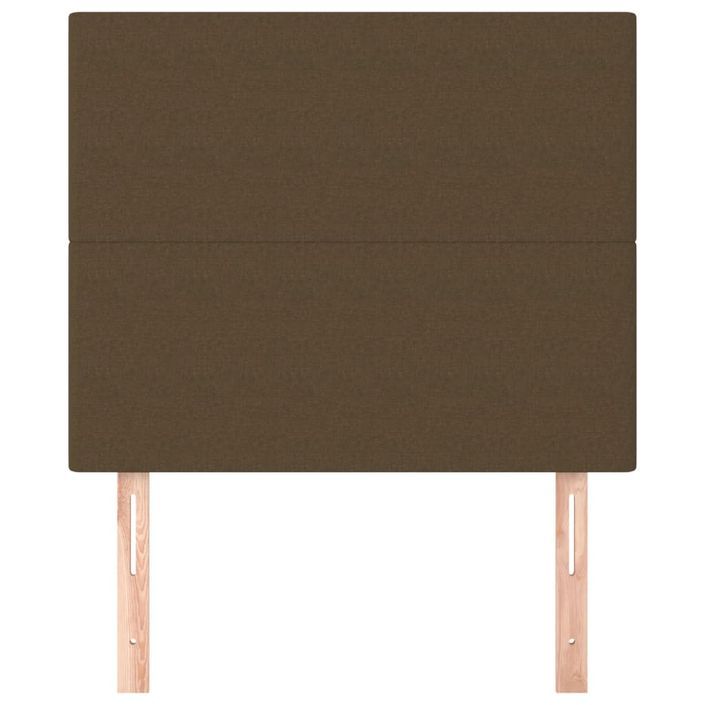 Têtes de lit 2 pcs Marron Foncé 90x5x78/88 cm Tissu - Photo n°3