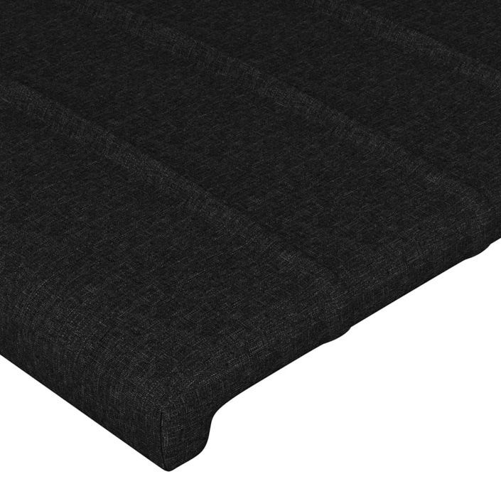 Têtes de lit 2 pcs Noir 100x5x78/88 cm Tissu - Photo n°4