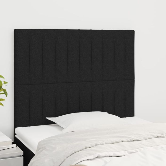 Têtes de lit 2 pcs Noir 80x5x78/88 cm Tissu - Photo n°1