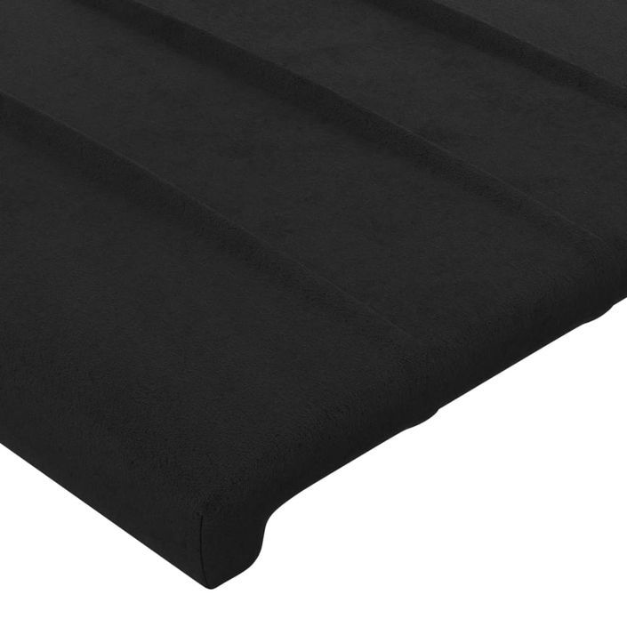 Têtes de lit 2 pcs Noir 90x5x78/88 cm Velours - Photo n°4