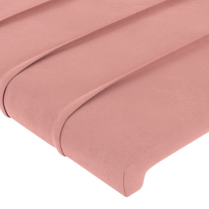 Têtes de lit 2 pcs Rose 100x5x78/88 cm Velours - Photo n°4