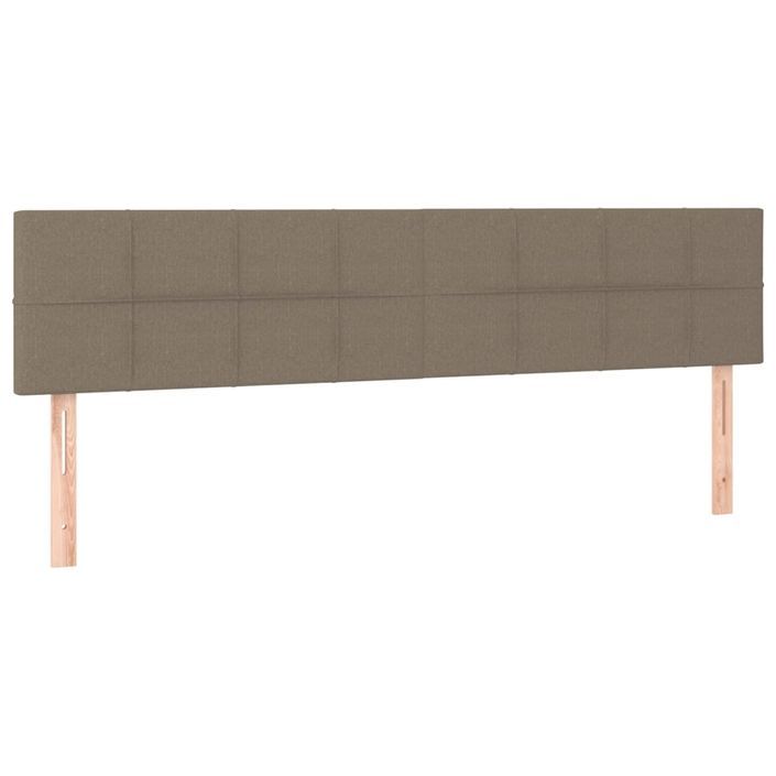 Têtes de lit 2 pcs Taupe 100x5x78/88 cm Tissu - Photo n°2