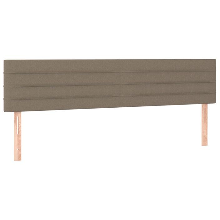 Têtes de lit 2 pcs Taupe 100x5x78/88 cm Tissu - Photo n°2